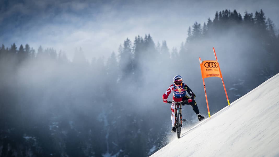 Markus Stöckl rast mit 106 km/h Streif hinunter