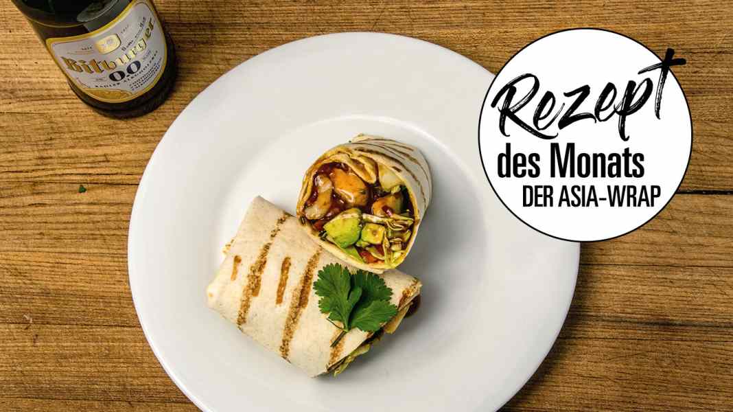 Asia-Wrap mit Hähnchen, Garnele und Avocado