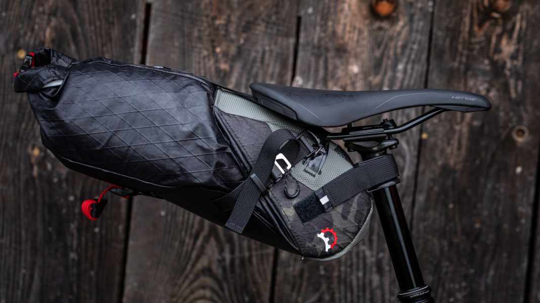 Bikepacking-Satteltasche speziell für Teleskopstützen