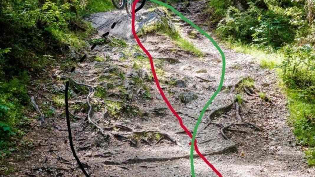 Check it: The right line with the bike off-road