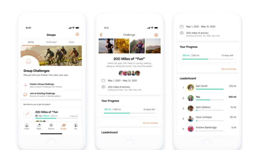 New on Strava: Maps & Group Challenges