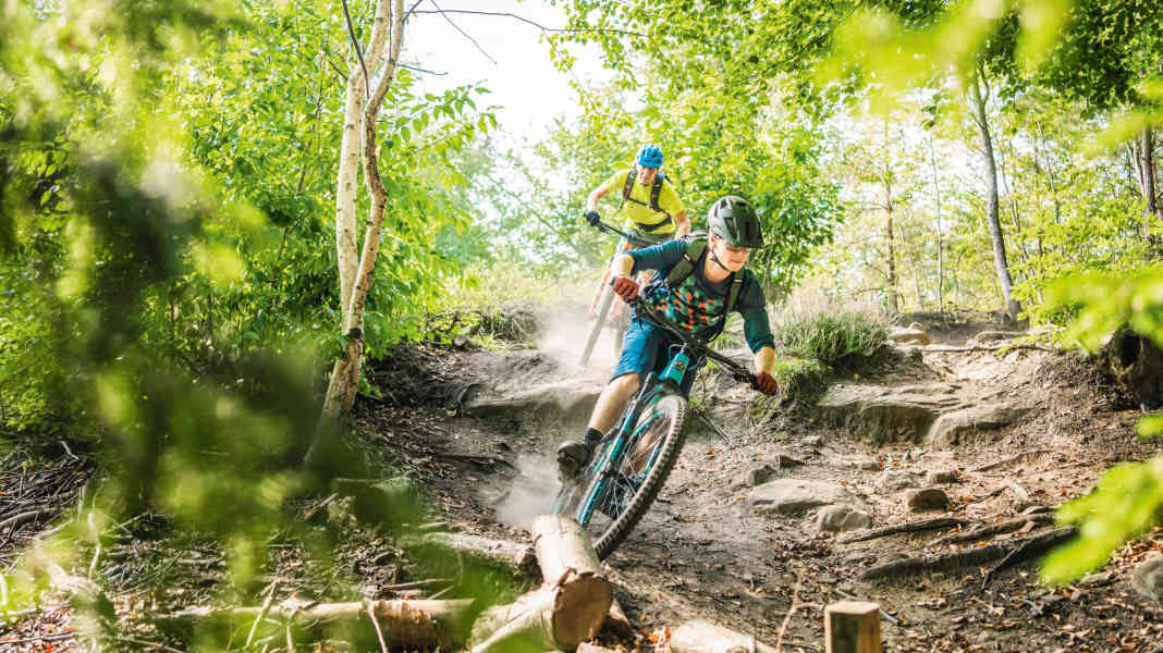 Mountain biking in St. Ingbert in the Saarland: pure green trails