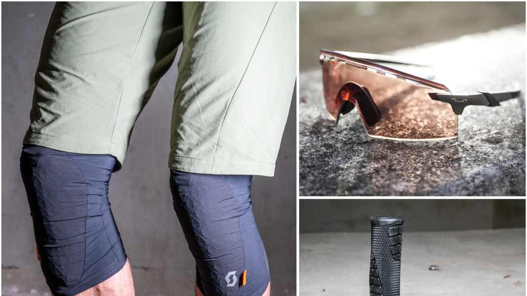 Grips, knee pads, goggles & waistcoat: Already ridden - new parts in the first practical test