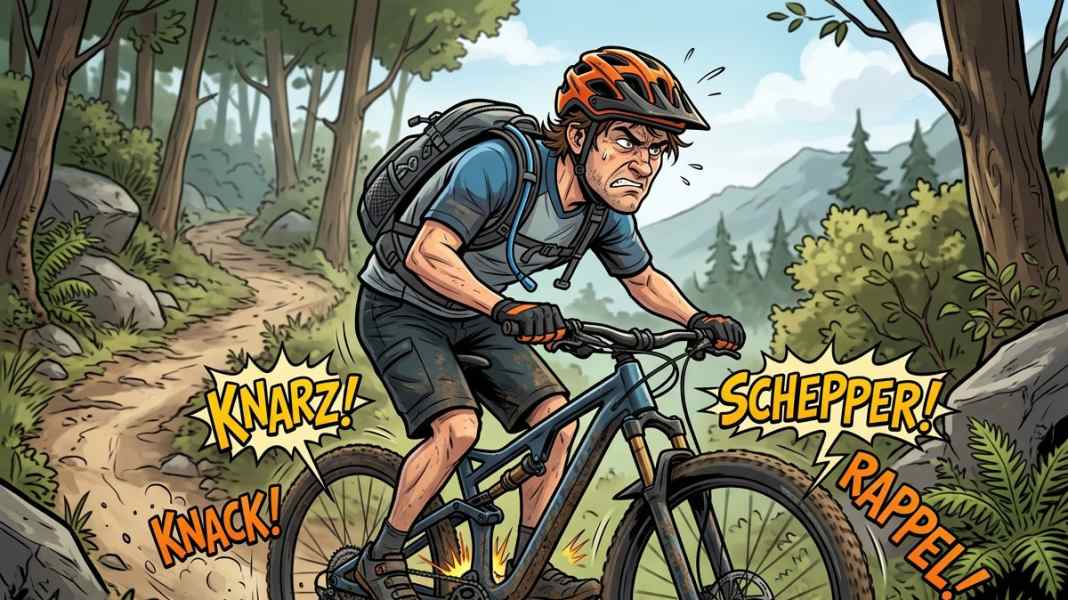 Squeaking, creaking, cracking, clattering, rattling: analysing noises on a bicycle