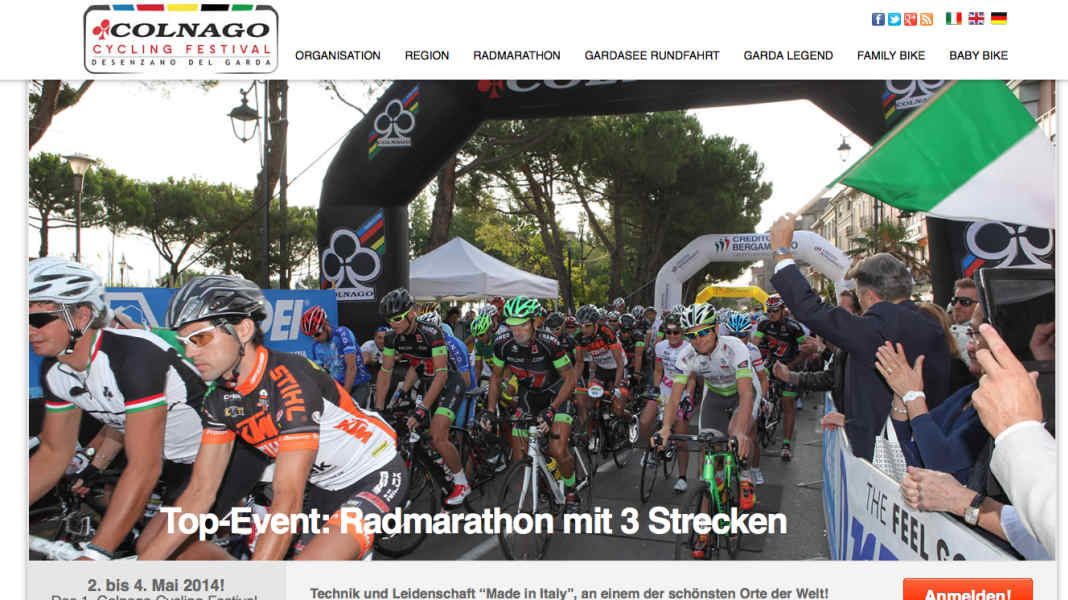 Competition Colnago Cycling Festival in Desenzano del Garda