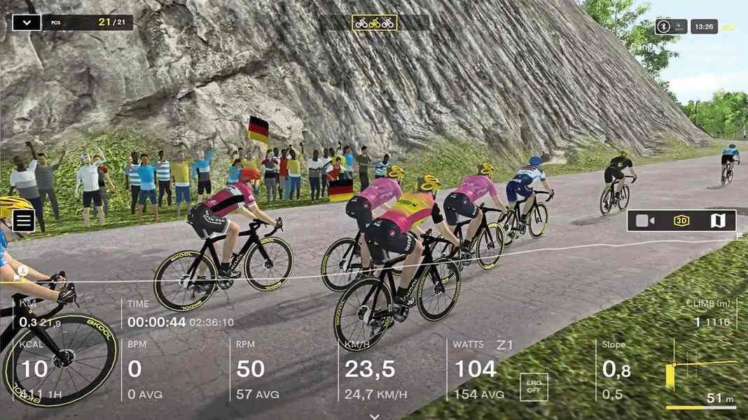 Virtual indoor cycling app: a variety of routes with Bkool