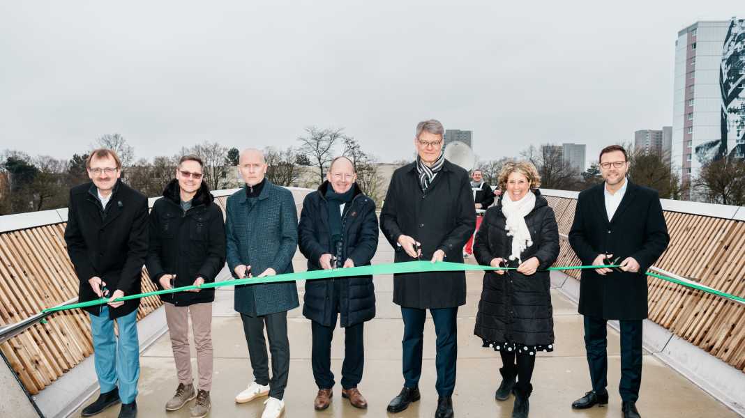 Bicycle bridge opened in Mannheim: Franklin footbridge connects two city districts