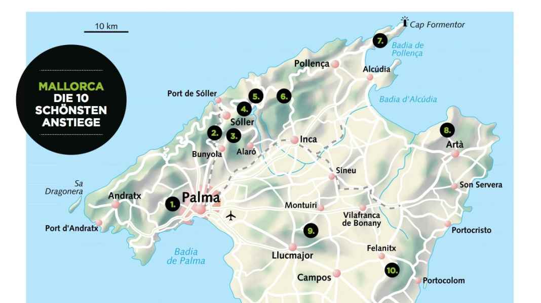 Rennrad-Berge auf Mallorca: Die zehn schönsten Anstiege auf Mallorca