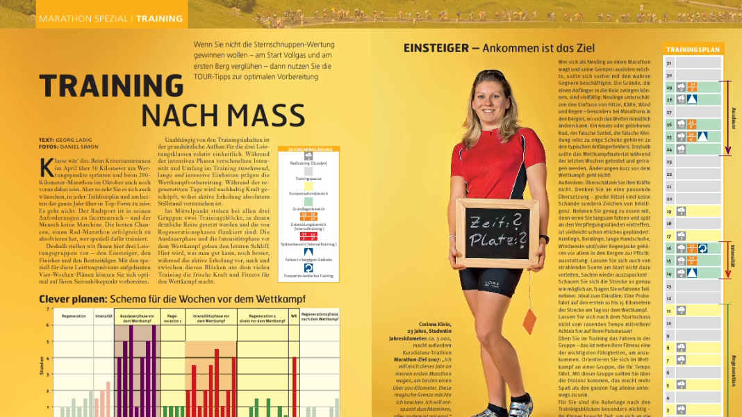 Marathon training plan