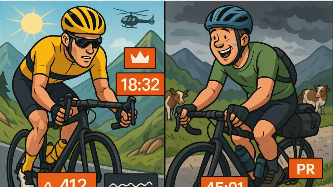 Strava analysis: How big is the difference between professional and amateur?