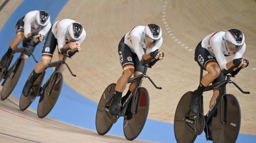 Despite record: Men's track cycling foursome misses out on a medal