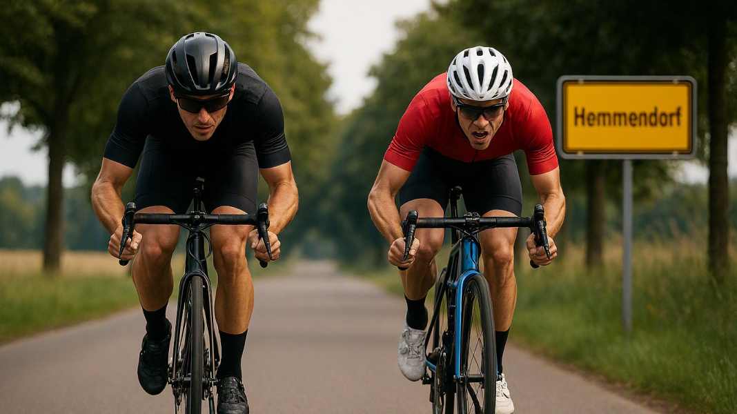 Le cyclisme sur route pour les débutants : conseils pour le sprint au panneau d'entrée de ville