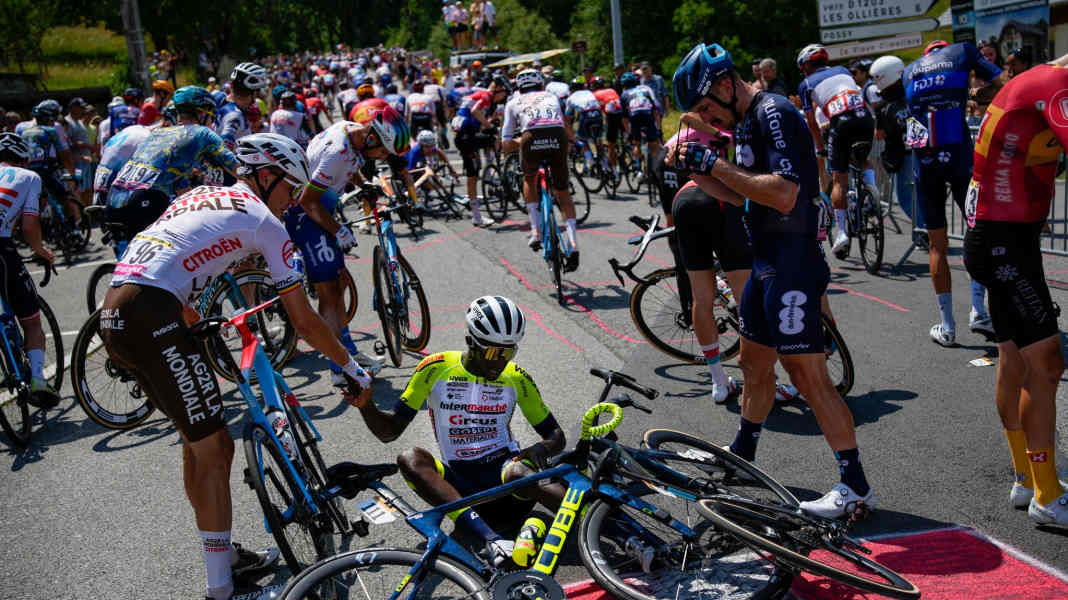 Spectator triggers mass crash at Tour de France