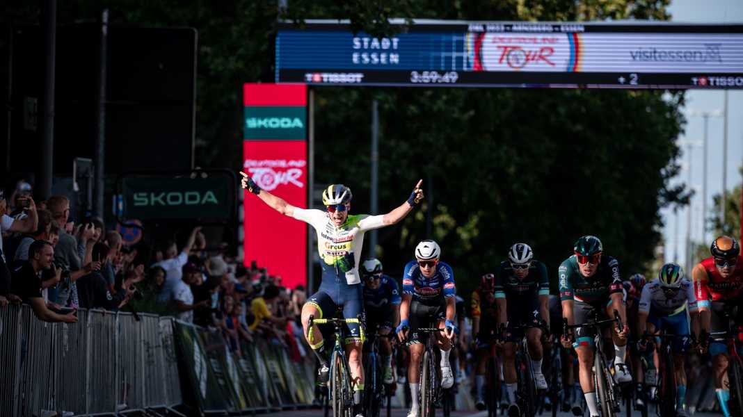 Deutschland Tour: Este Mihkels siegt in Essen - van Wilder bleibt in Rot