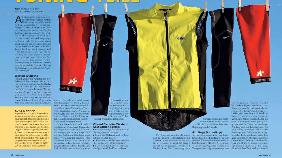 Gilets, manchons, genouillères