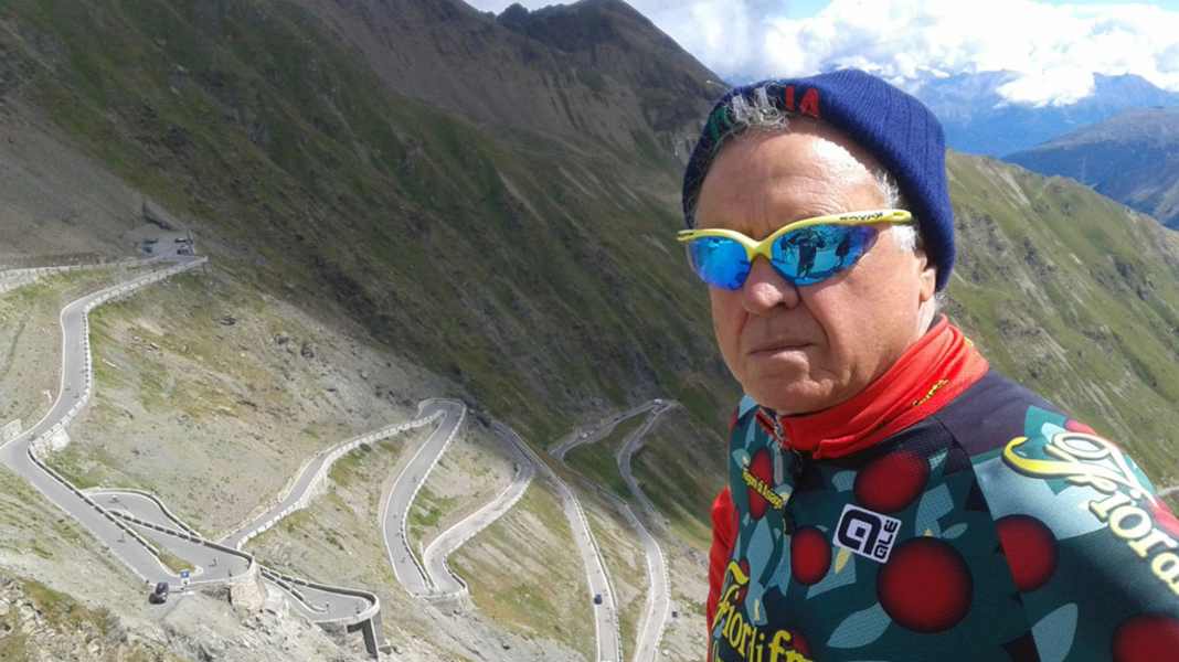 Giuliano Calore on the Stelvio Pass - Descent from the Stelvio Pass without brakes
