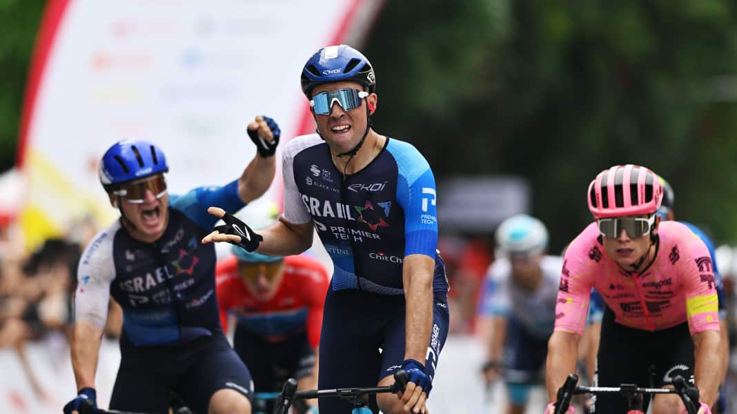 Tour of Guangxi 2024 - 3. Etappe: Nach Massensturz und Rennunterbrechung: Vernon fängt Molano noch ab