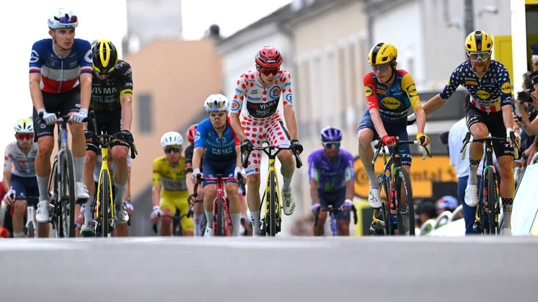 Steile Kletterpartie bei der Tour: Welche Räder am Plateau de Solaison vorne liegen