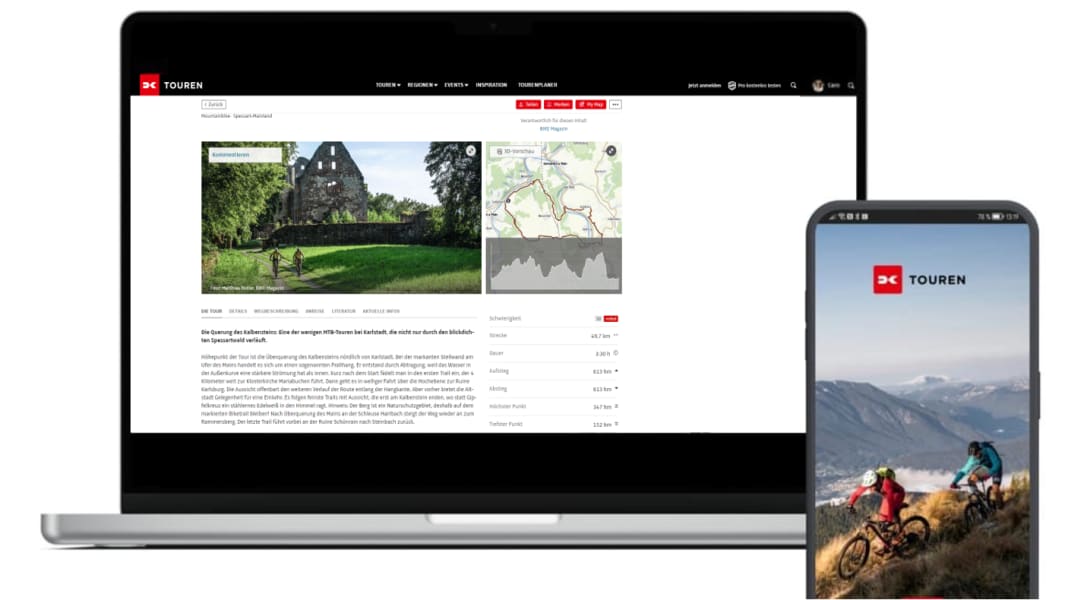 Radtouren-Plattform von Delius Klasing und Outdooractive: Neues Radtouren-Portal gestartet