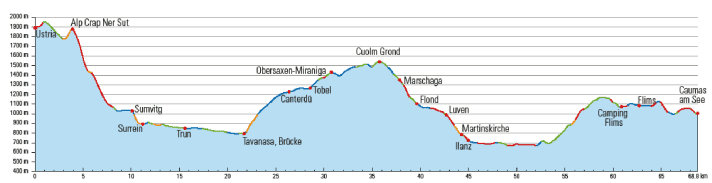 On the second day, there are quite a few metres of climbing on the programme.
