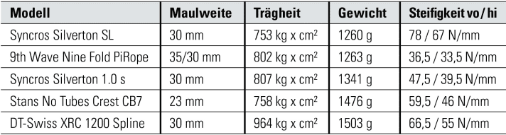 Leichte Laufradsätze im Vergleich