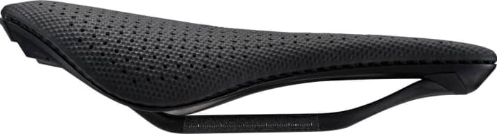   The new S-Works Power Mirror saddle should not only impress with its comfort, but also with its high performance. The shell and rails are of course made of carbon.