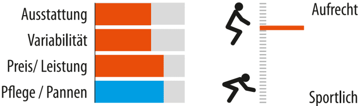 Sitzposition und weitere Details des Diamant 247