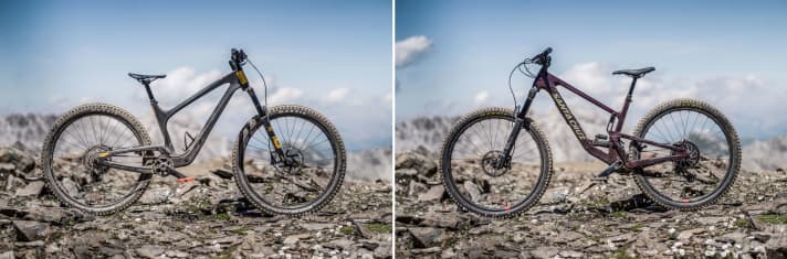 Bold Linkin 150 Pro (left) vs. Santa Cruz Hightower