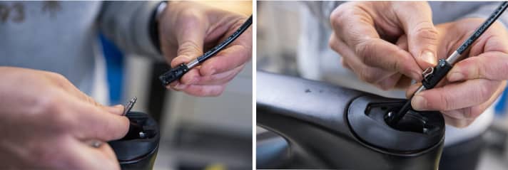   If maintenance is required, the cables in the handlebars can be disconnected from the cable inside the frame using the EasyLink cable coupling.