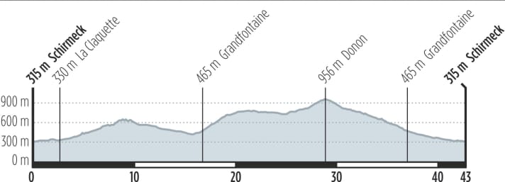 The climb to the summit of the Donon is a tough one.