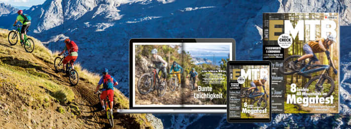 This and many other exciting articles are now available in EMTB 1/2023. All topics <a href="https://www.bike-magazin.de/magazin/die-neue-ausgabe-emtb-01-2023-jetzt-lesen/" target="_blank" rel="noopener noreferrer">here at a glance</a>. The current issue is now available in retail outlets,<a href="https://www.delius-klasing.de/abo-shop/?zeitschrift=233" target="_blank" rel="noopener noreferrer"> digitally and as a subscription: EMTB 1/2023</a>.