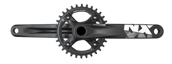 The NX crank is available with numerous chainrings and for virtually all bottom bracket standards.