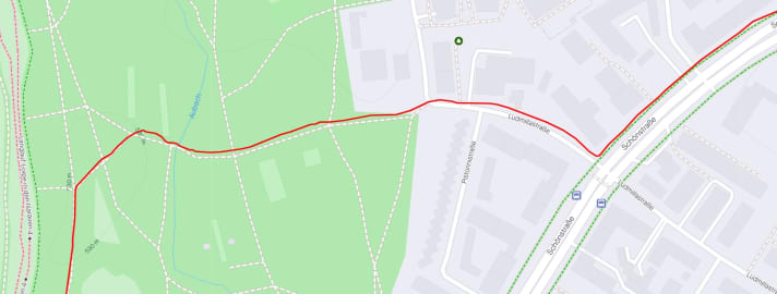 Kurze Abweichungen auf einer Radfahrt