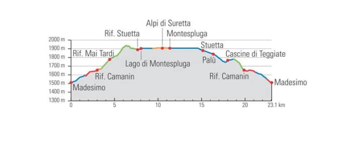 The tour towards the Splügen Pass: Don't miss the stop at the Rifugio Stuetta.