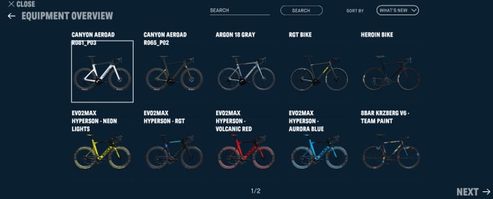   D'autres modèles viendront s'ajouter aux vélos bien établis de Ridley, BMC et 8bar. Selon RGT, le nombre de vélos disponibles devrait augmenter régulièrement.