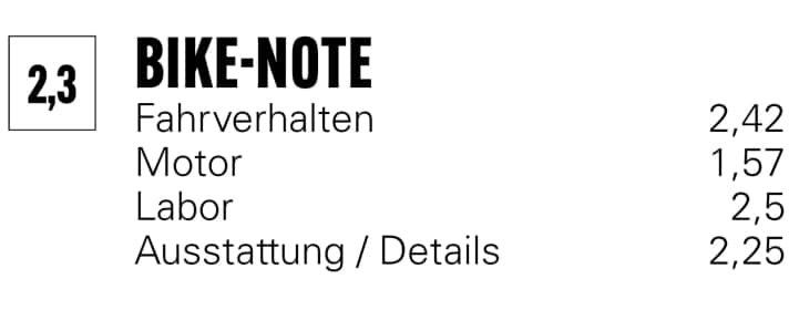 Die BIKE-Note für das Centurion No Pogo R2000 in der Kategorie E-Enduro.
