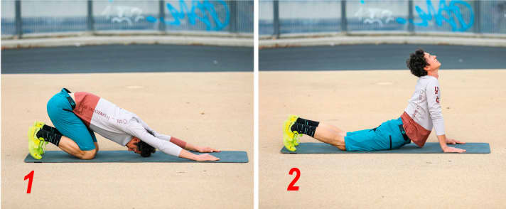 More mobility - exercises for the lumbar spine and hips: Diving through