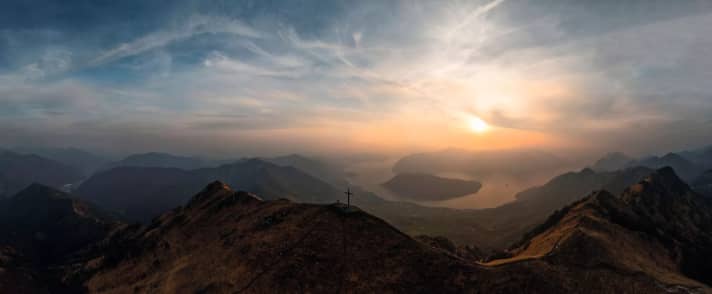 Der Iseosee und seine bis knapp 2000 Meter hohen Gipfel haben noch nicht allzu viele Mountainbiker gesehen.
