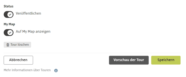 Then move the slider under Status to Publish and save your tour.