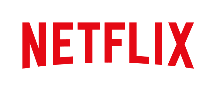 The logo of the Netflix streaming service