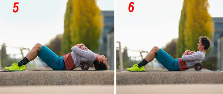 More mobility - exercises for the shoulders and thoracic spine: thoracic spine mobilisation with a fascia roller