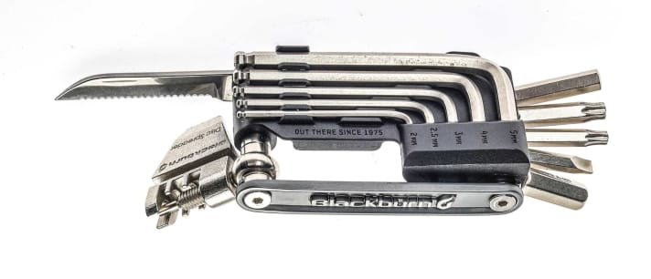 The Blackburn Wayside Multi-Tool combines a multi-tool with individual Allen keys.
