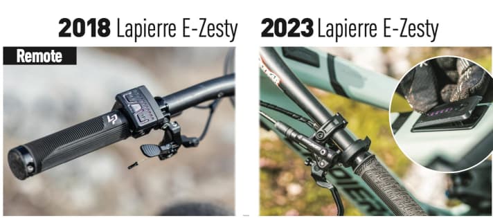 Differences in the handlebar remote