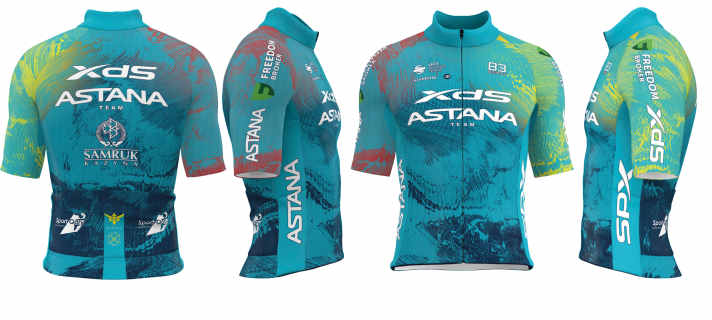 The XDS Astana Team 2025 jersey