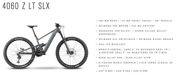   The Scor 4060 Z LT SLX costs 6699 euros. 