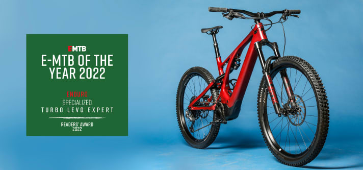 <a href="https://www.bike-magazin.de/mountainbike/enduro/e-enduro-of-the-year-2022-specialized-turbo-levo-expert/" rel="noopener noreferrer">E-MTB of the Year in the Enduro category: Specialized Turbo Levo Expert</a> >> <a href="https://luna.r.lafamo.com/ts/i5533923/tsc?amc=con.blbn.497955.507800.14129791&smc=BIKE&rmd=3&trg=https%3A%2F%2Fwww.fahrrad-xxl.de%2Fspecialized-turbo-levo-expert-m000059202" target="_blank" rel="noopener noreferrer">available here</a>*.