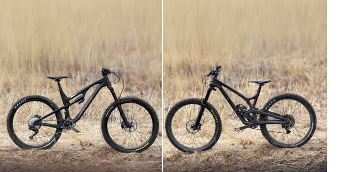   Trail bike duel 2017: Intense (left) against Evil (right)