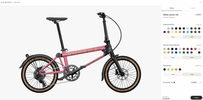 The Ahooga Custom Program allows you to customise your new folding bike.