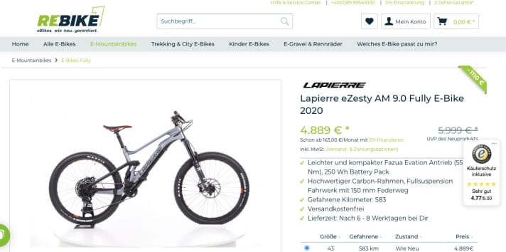  Gebraucht-Plattformen wie Bikesale oder Rebike1 haben sich auf hochwertigen, gebrauchte Räder und E-Bikes spezialisiert.