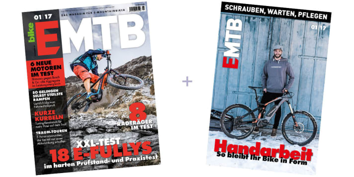   Wie sich das Haibike im direkten Vergleich gegen Focus, Giant, Lapierre, Trek & Co. schlägt, lesen Sie in EMTB 1/17 – ab 14. März am Kiosk.